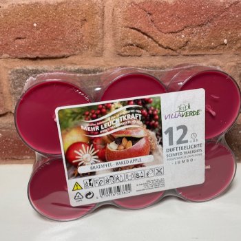 Jumbo Teelichte mit weihnachtlichem Duft nach Bratäpfeln